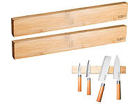 TokioKitchenWare 2er-Set originelle Messer-Magnetleisten aus echtem Bambus-Holz; Küchenmesser-Sets Küchenmesser-Sets Küchenmesser-Sets Küchenmesser-Sets 